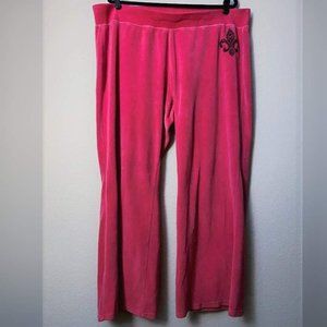 Torrid Pink Velour Terry Cloth Track Lounge Pants